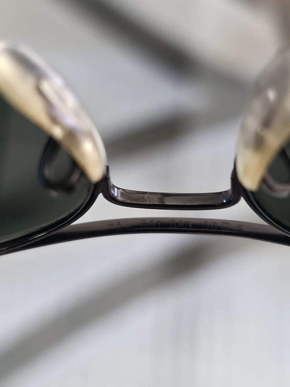 Vintage Ray-Ban Bl  Aviator Sunglasses 58-14 - Black Frame, Metal Black